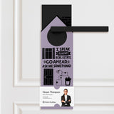 I Speak Fluent Real Estate. Go Ahead, Ask Me Something! Door Hangers Door Hanger Market Dwellings