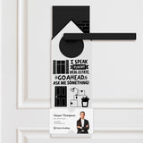 I Speak Fluent Real Estate. Go Ahead, Ask Me Something! Door Hangers Door Hanger Market Dwellings WHITE 10