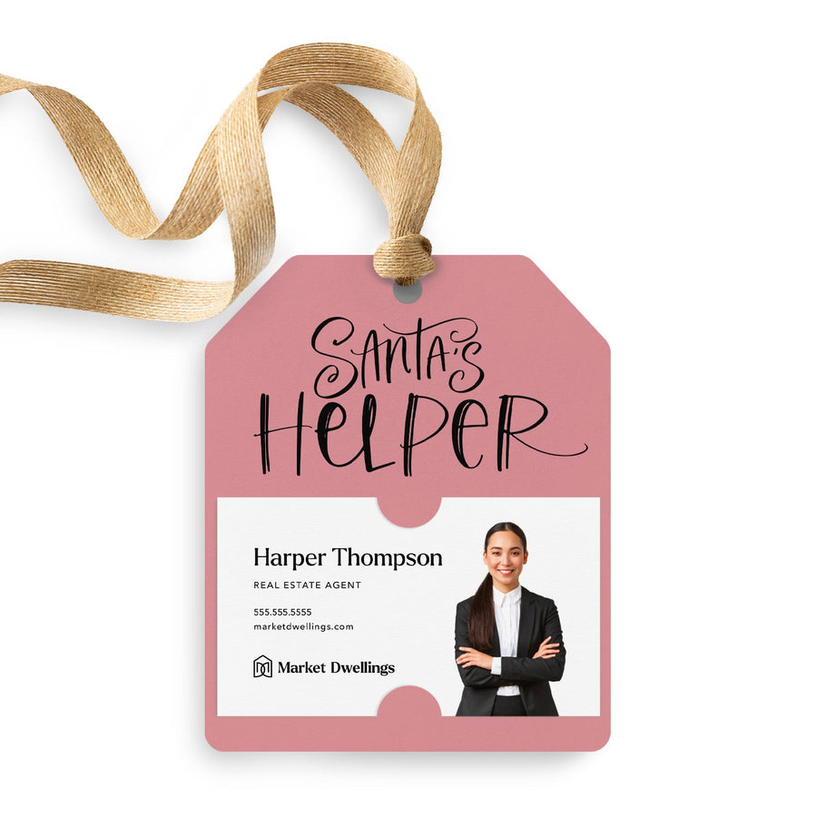 Santa's Helper | Gift Tags Gift Tag Market Dwellings LIGHT PINK