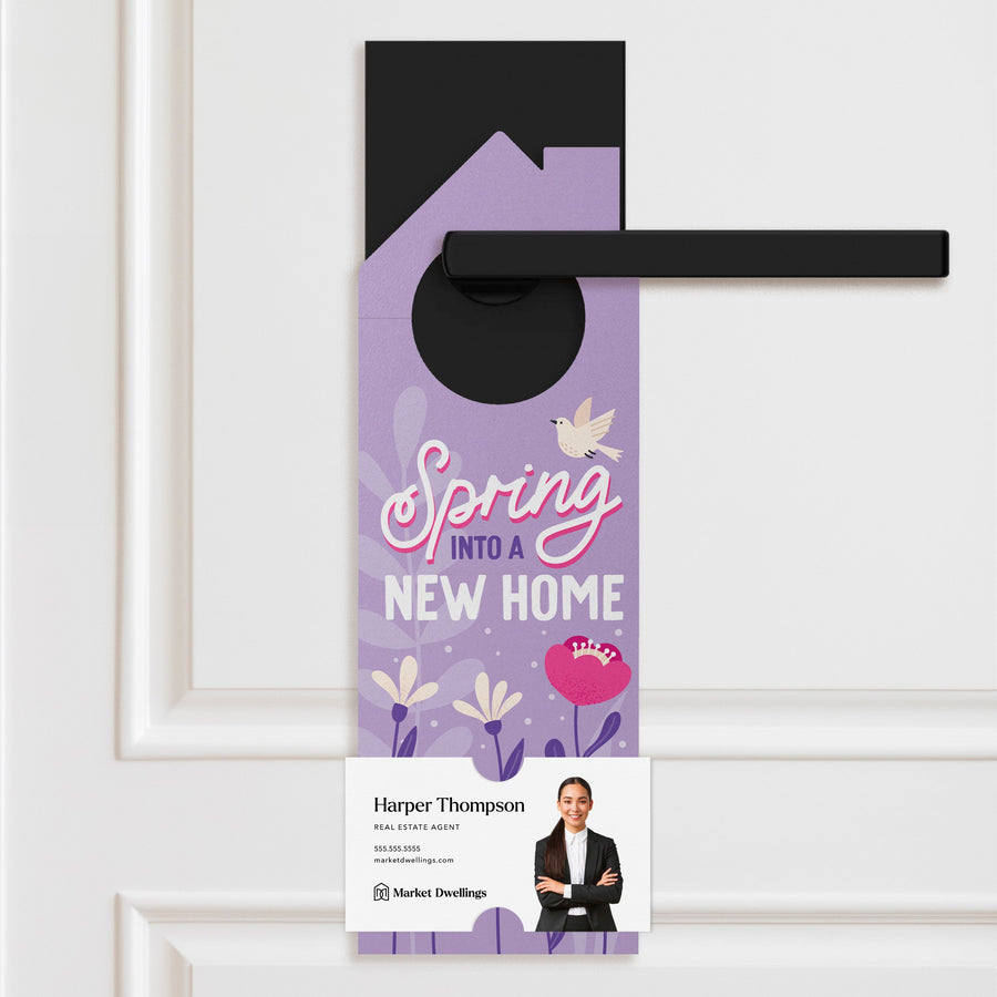 Spring Into A New Home Door Hangers Door Hanger Market Dwellings LILAC