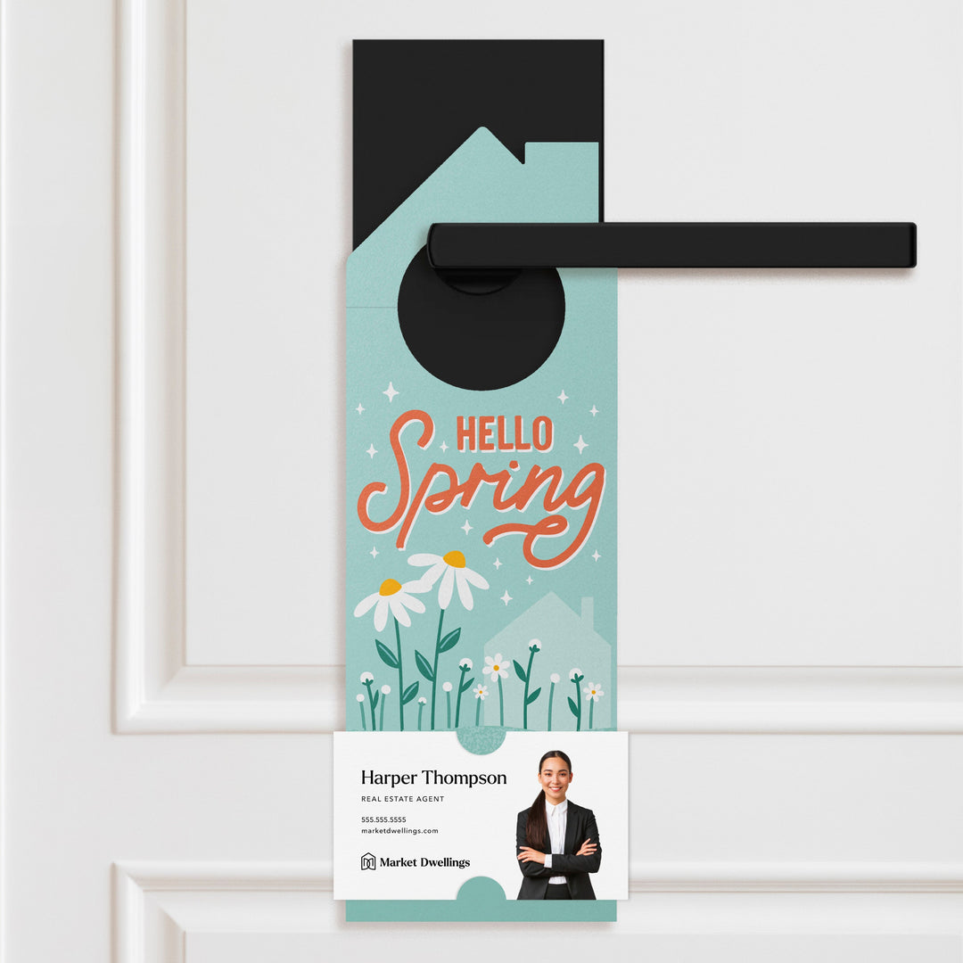 Hello Spring Maintenance Checklist Door Hangers Door Hanger Market Dwellings SKY