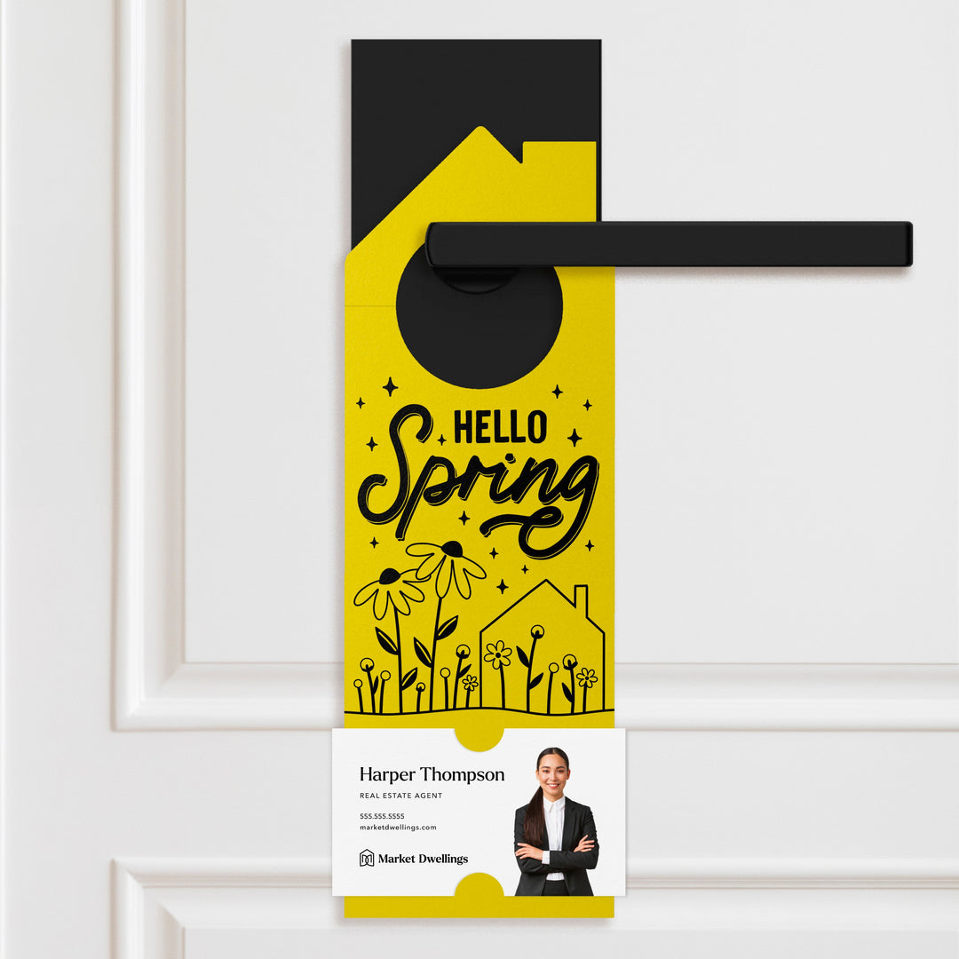 Hello Spring Maintenance Checklist | Spring Door Hangers | 173-DH002 Door Hanger Market Dwellings CARROT  