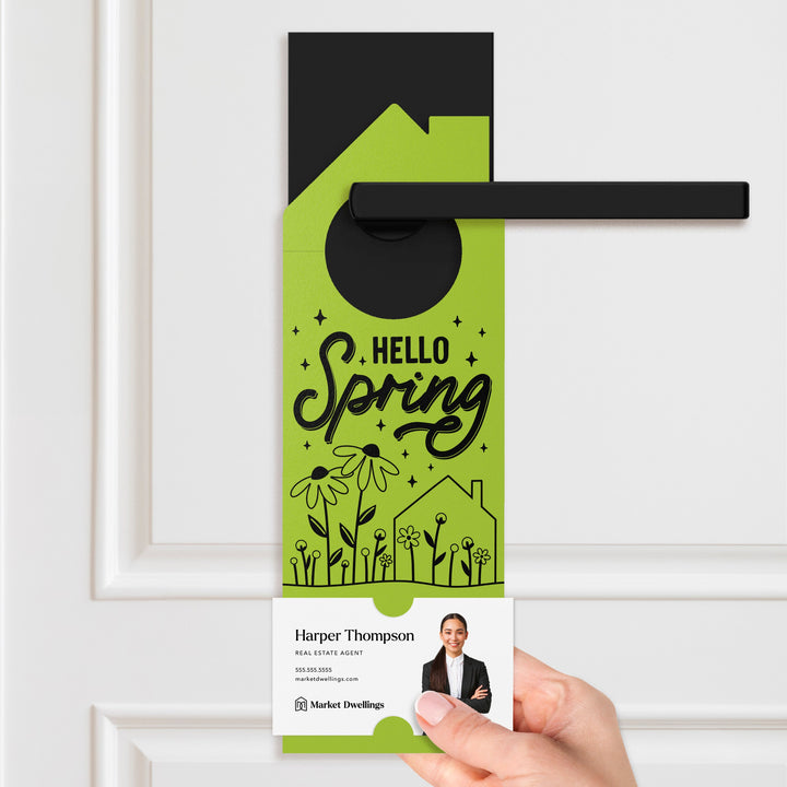 Hello Spring Maintenance Checklist Door Hangers Door Hanger Market Dwellings