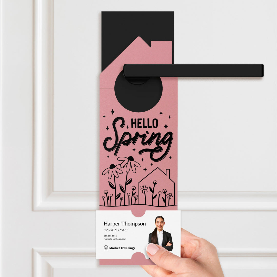 Hello Spring Maintenance Checklist Door Hangers Door Hanger Market Dwellings