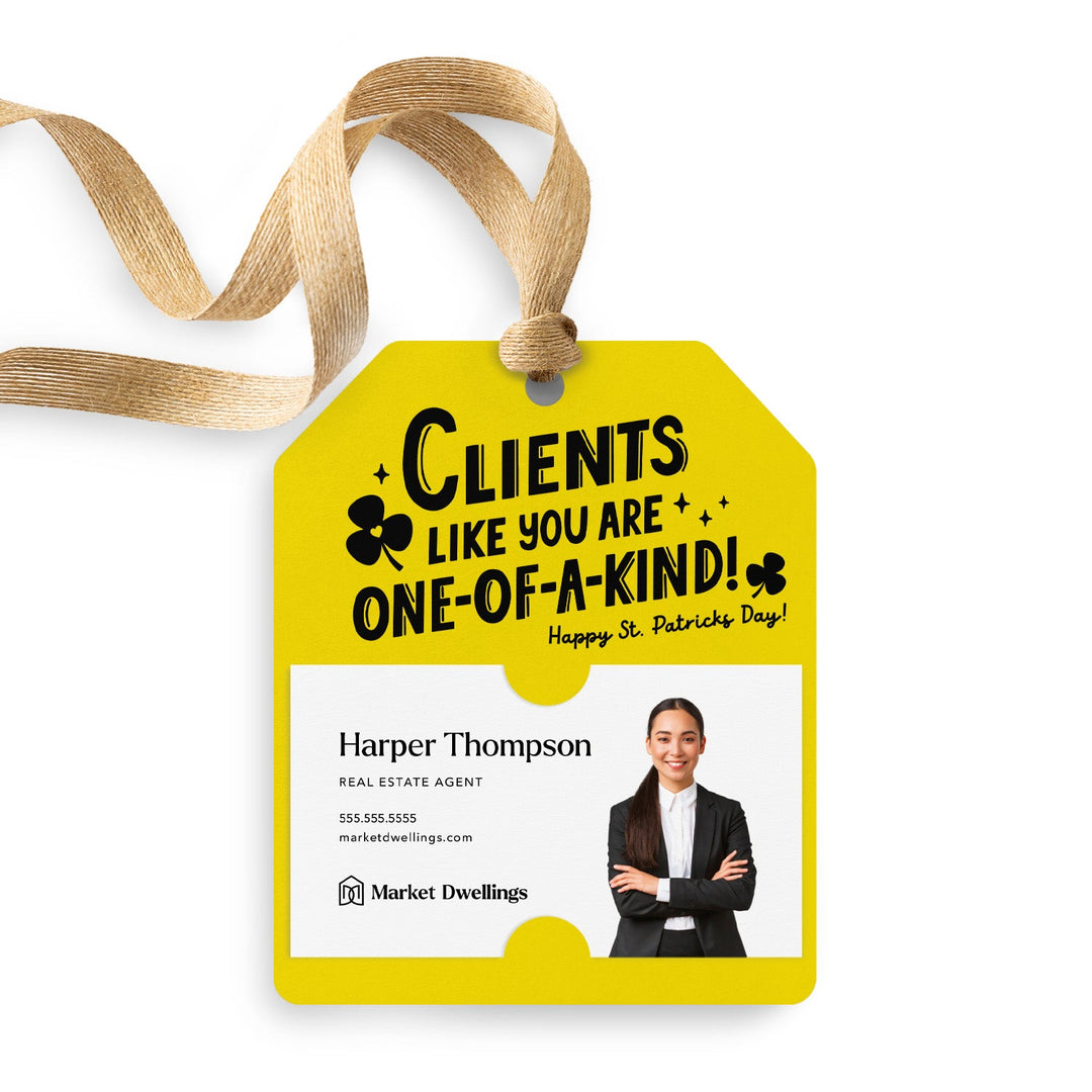 Clients Like You Are One-Of-A-Kind! | Gift Tags Gift Tag Market Dwellings LEMON