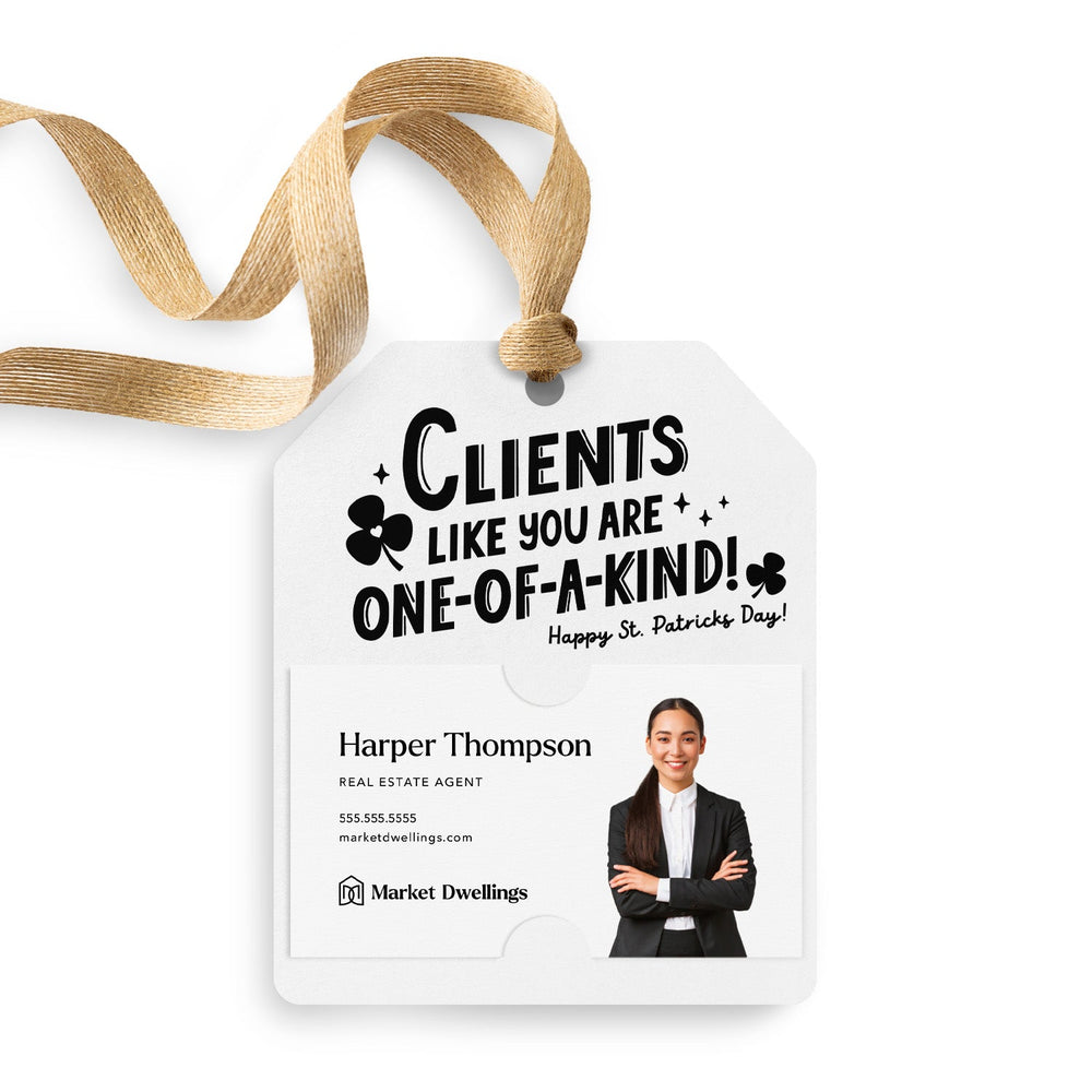 Clients Like You Are One-Of-A-Kind! | Gift Tags Gift Tag Market Dwellings WHITE 12
