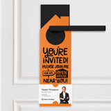 You're Invited! Please Join Me For An Open House Near You! Door Hangers Door Hanger Market Dwellings