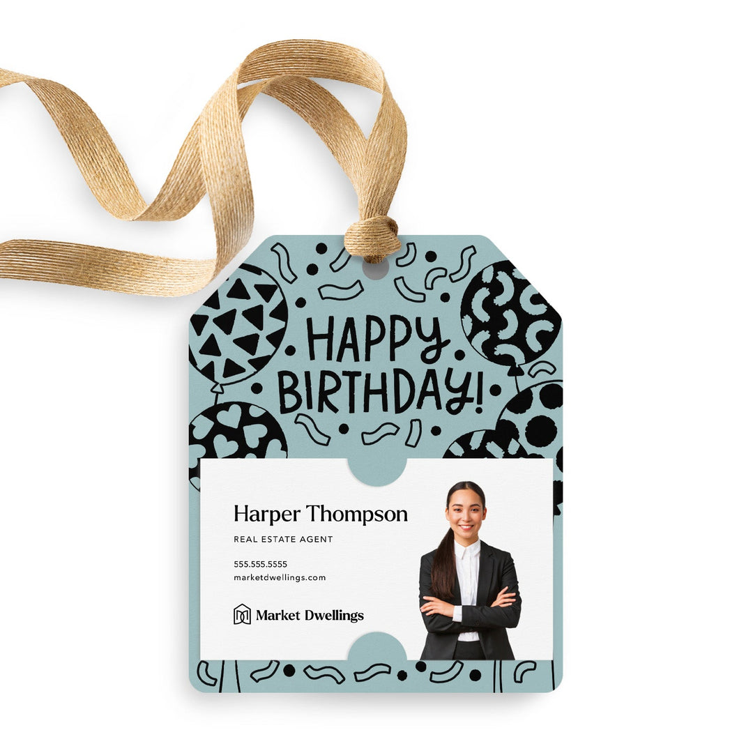 Happy Birthday! | Gift Tags Gift Tag Market Dwellings LIGHT BLUE