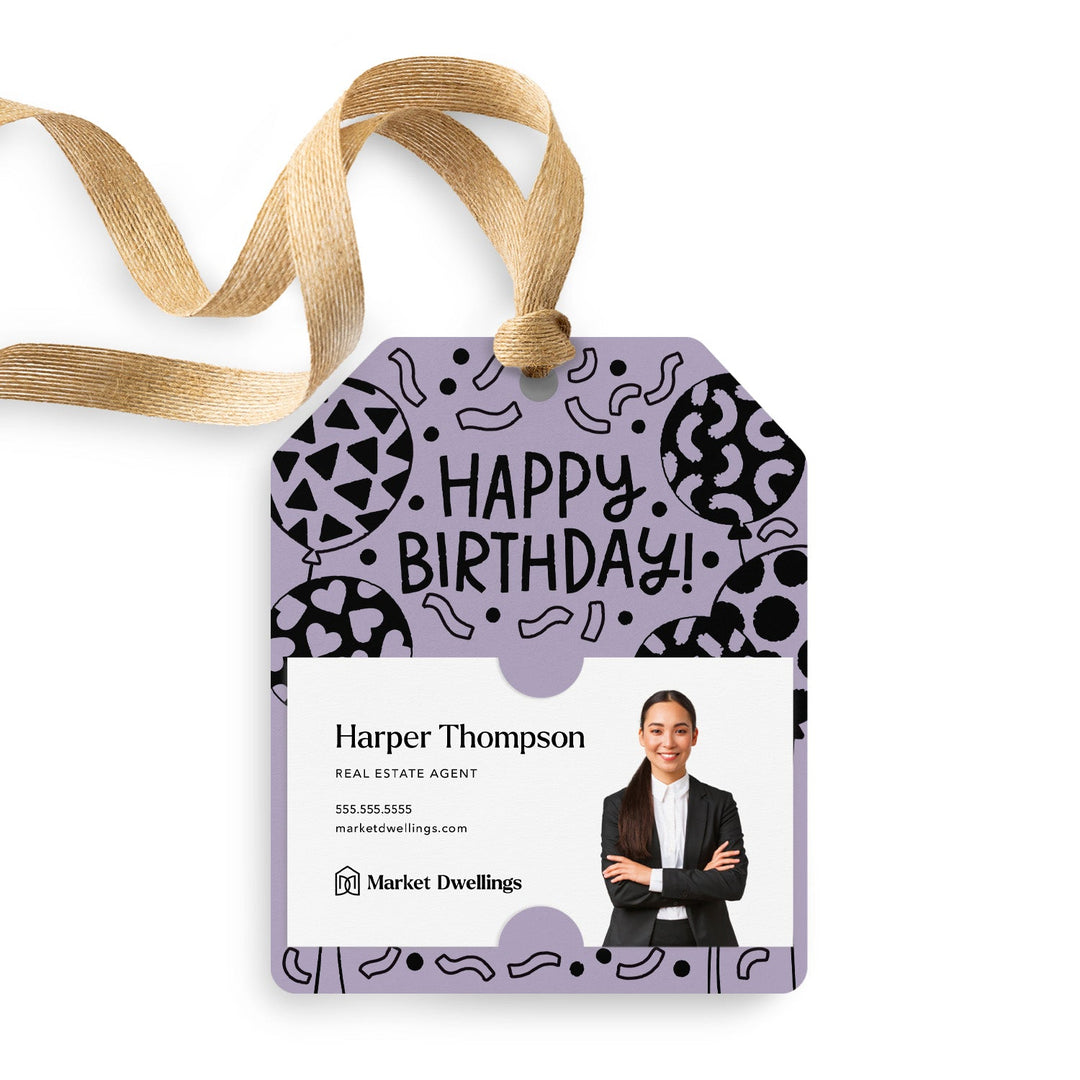 Happy Birthday! | Gift Tags | 190-GT001 Gift Tag Market Dwellings LIGHT PINK  