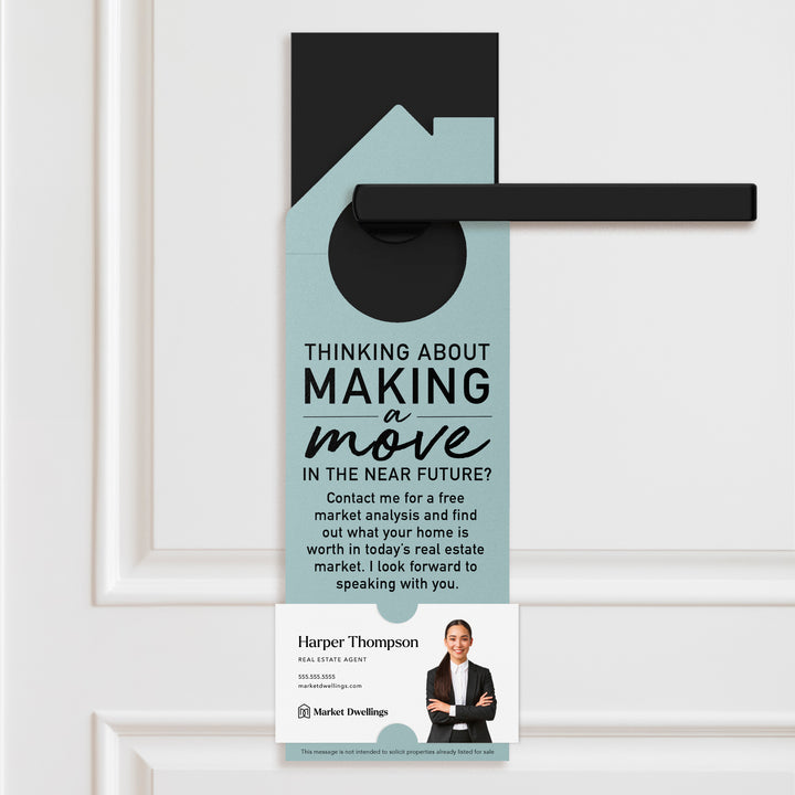 Thinking About Making A Move | Door Hanger | 2-DH002 Door Hanger Market Dwellings LIGHT BLUE