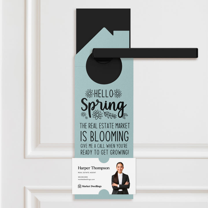 Hello Spring | Spring Checklist Real Estate Door Hanger | 21-DH002 Door Hanger Market Dwellings WHITE  