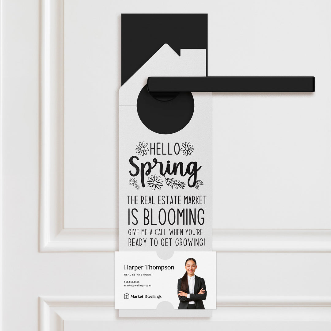 Hello Spring Door Hangers Door Hanger Market Dwellings WHITE