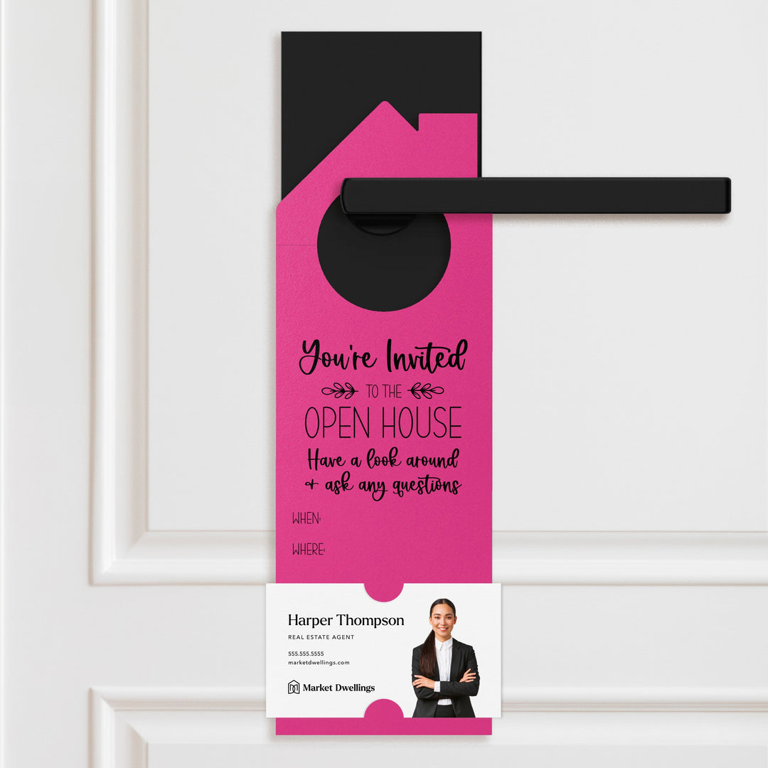 You're invited to the Open House | Door Hangers | 24-DH002 Door Hanger Market Dwellings LIGHT PURPLE  