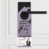 I Can Help You Find A Place To Call Home Door Hangers Door Hanger Market Dwellings LIGHT PURPLE 10