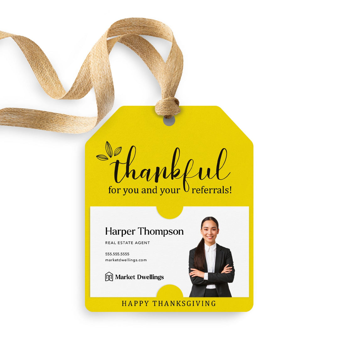 Thankful for You and Your Referrals | Gift Tags Gift Tag Market Dwellings LEMON