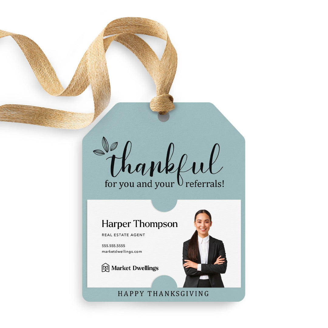 Thankful for You and Your Referrals | Gift Tags Gift Tag Market Dwellings LIGHT BLUE