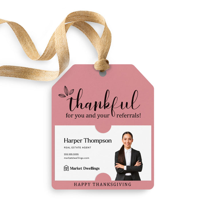 Thankful for You and Your Referrals | Gift Tags Gift Tag Market Dwellings LIGHT PINK