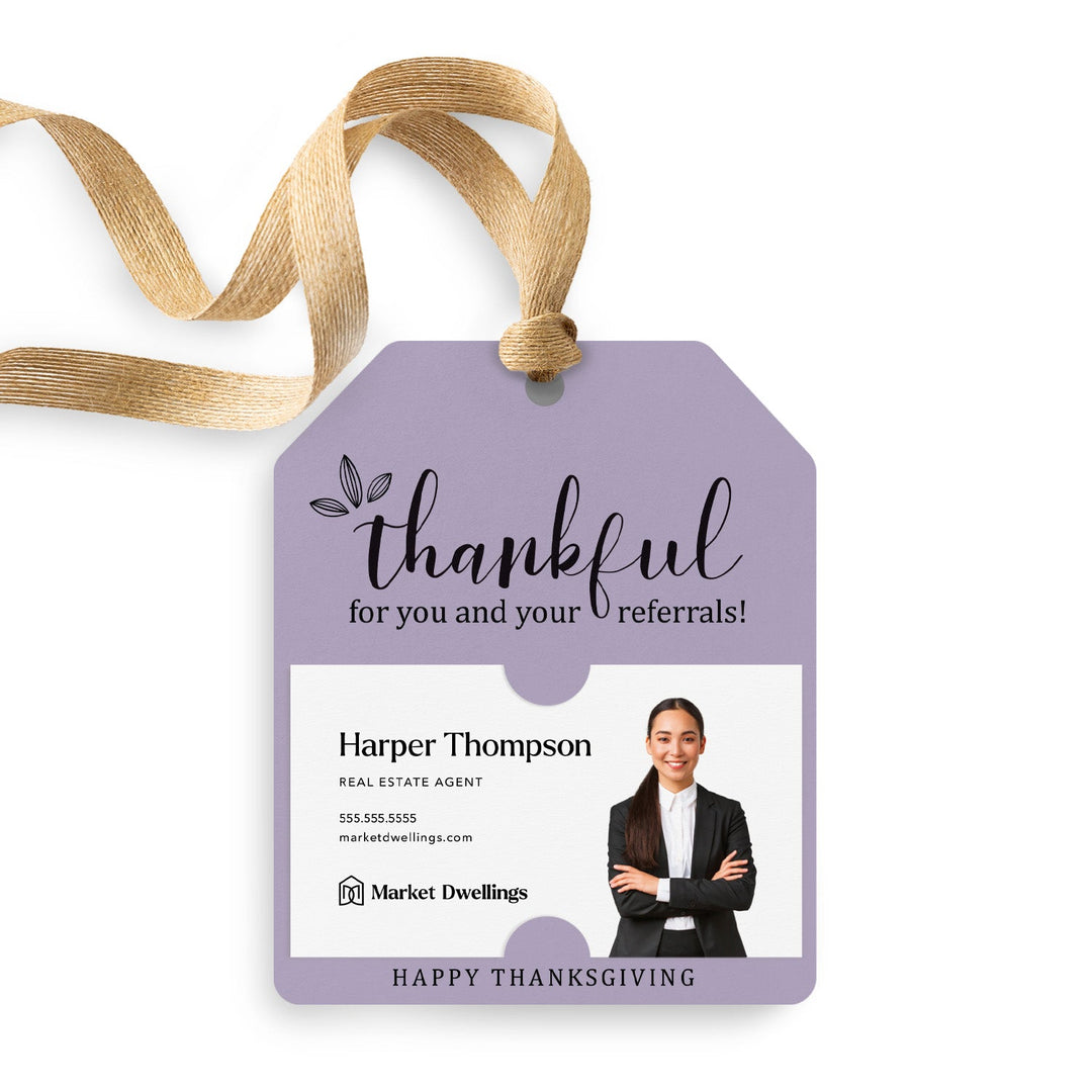 Thankful for You and Your Referrals | Gift Tags Gift Tag Market Dwellings LIGHT PURPLE