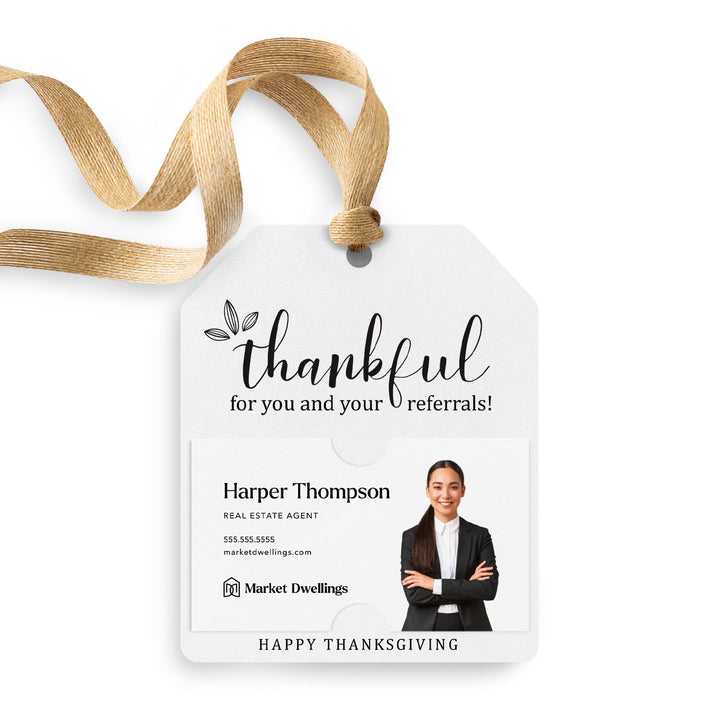 Thankful for You and Your Referrals | Gift Tags Gift Tag Market Dwellings WHITE