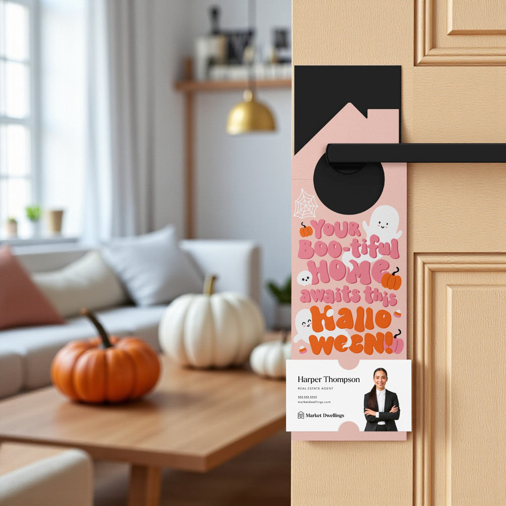 Your Boo-tiful Home Awaits This Halloween! Door Hangers Holiday Door Hanger Market Dwellings