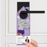 Hocus Pocus! Let's Make Your Real Estate Dreams Come True This Halloween! Door Hangers Holiday Door Hanger Market Dwellings