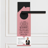 I Just Sold Your Neighbor's House Door Hangers Door Hanger Market Dwellings LIGHT PINK 10
