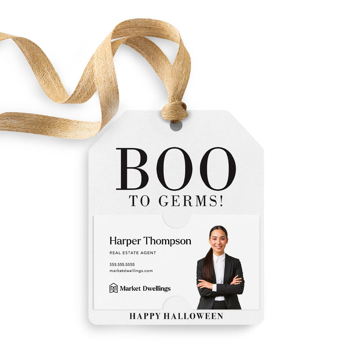 BOO To Germs! | Halloween Soap or Sanitizer Pop By Gift Tags | 31-GT001 Gift Tag Market Dwellings LEMON  