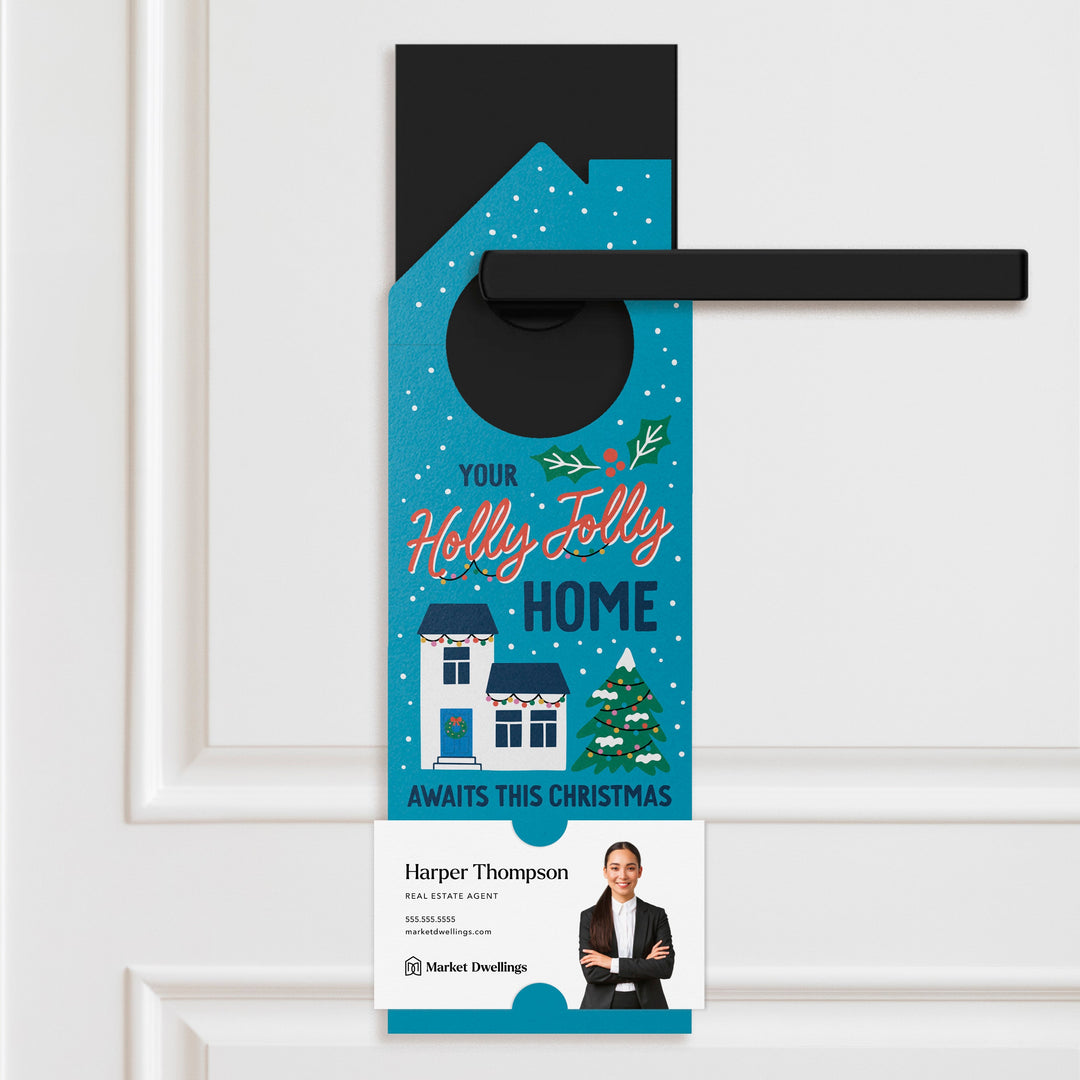 Your Holly Jolly Home Awaits This Christmas Door Hangers Door Hanger Market Dwellings