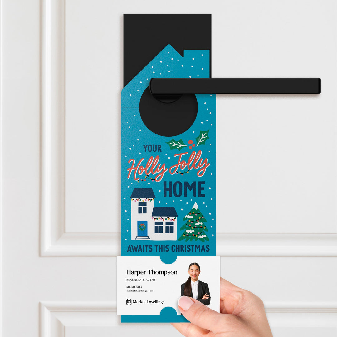 Your Holly Jolly Home Awaits This Christmas Door Hangers Door Hanger Market Dwellings