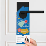 New Year. New Beginnings. New Home? Door Hangers Holiday Door Hanger Market Dwellings