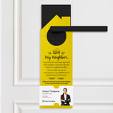 Hey Neighbor Real Estate Agent Door Hangers Door Hanger Market Dwellings LEMON 10