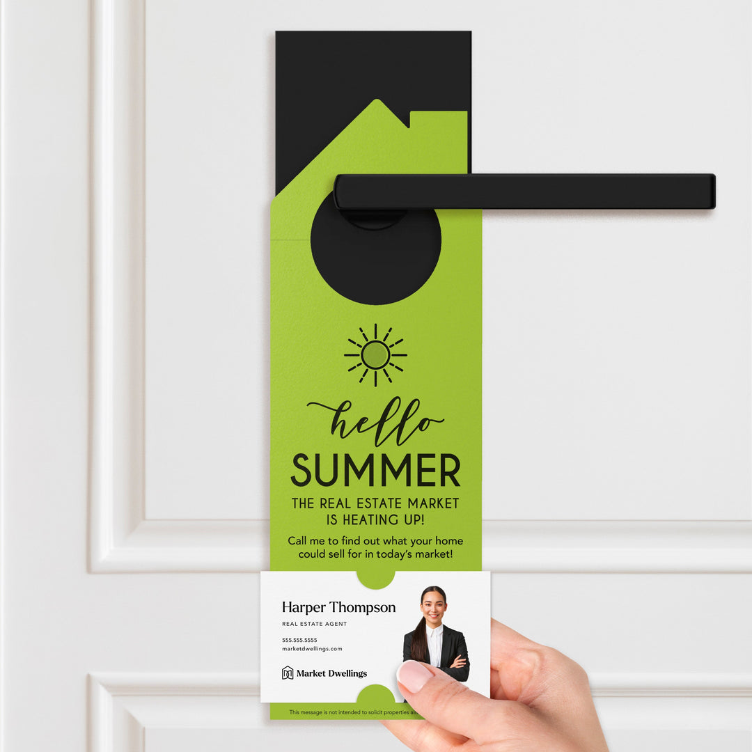 Hello Summer Real Estate Maintenance Checklist Door Hangers Door Hanger Market Dwellings