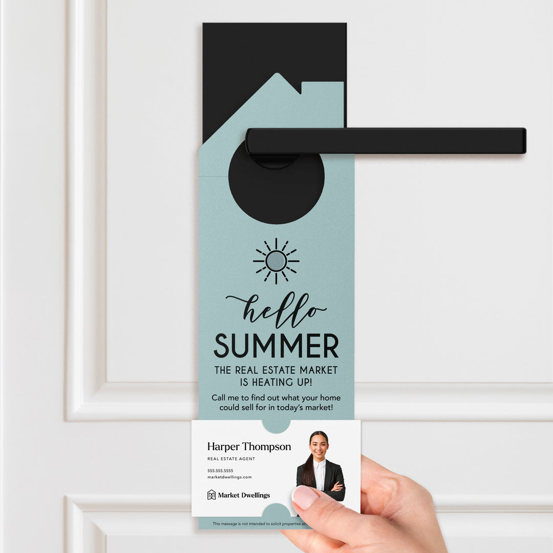 Hello Summer Real Estate Maintenance Checklist Door Hangers Door Hanger Market Dwellings