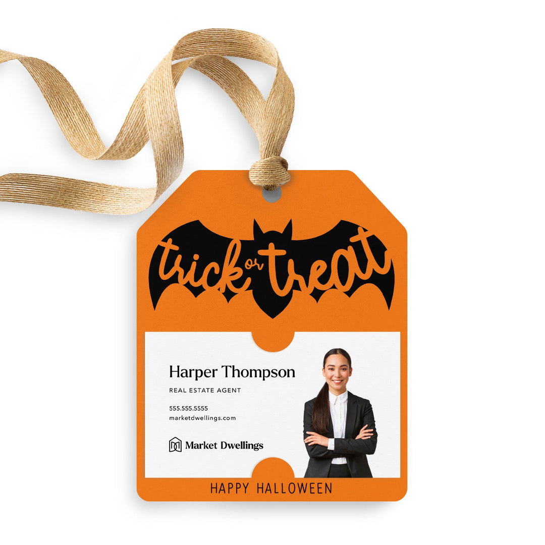 Trick or Treat | Halloween Pop By Gift Tags | 34-GT001 Gift Tag Market Dwellings WHITE  