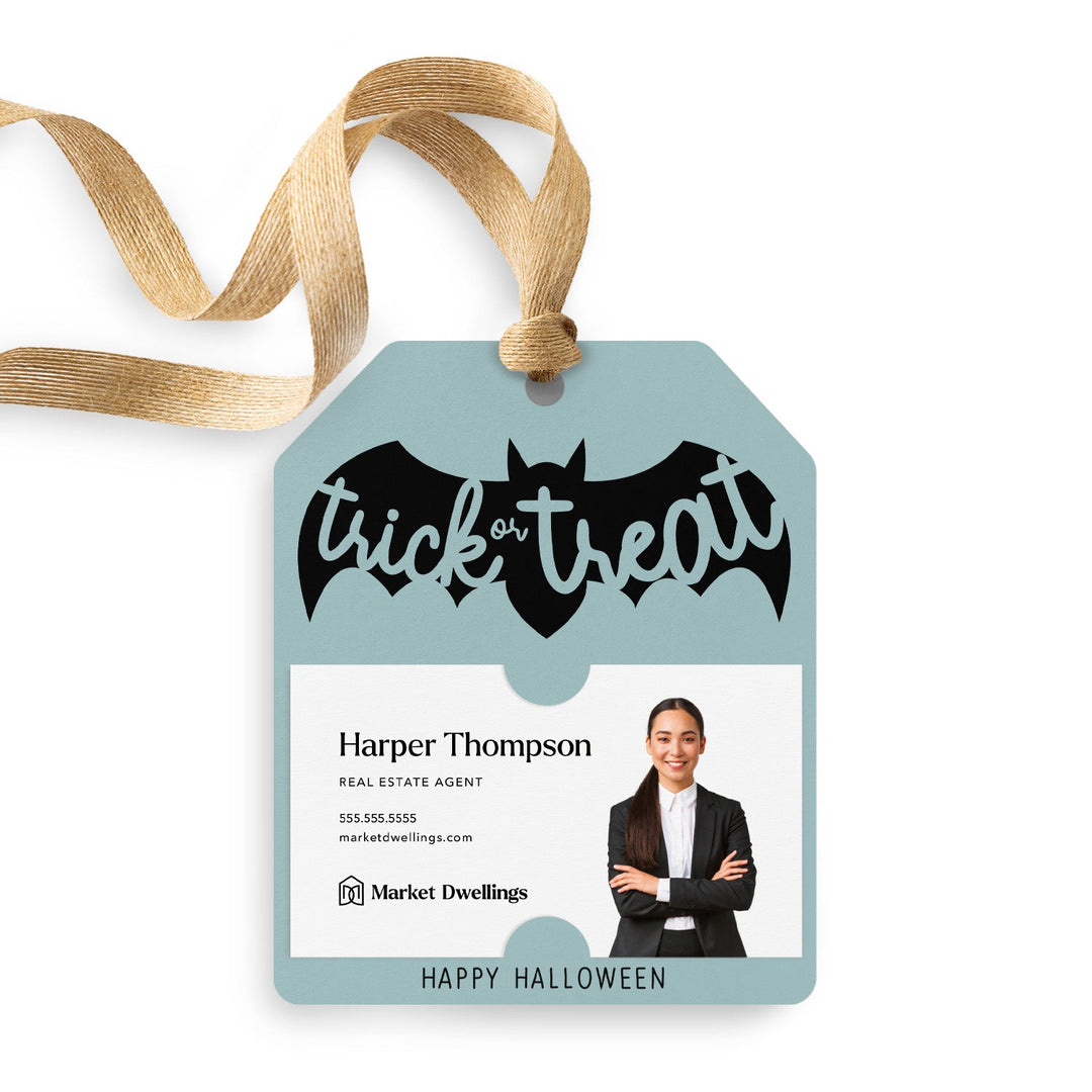 Trick or Treat | Gift Tags Gift Tag Market Dwellings LIGHT BLUE