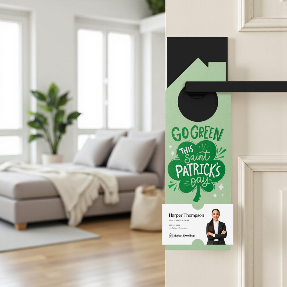 Go Green This St. Patrick's Day Door Hangers Holiday Door Hanger Market Dwellings