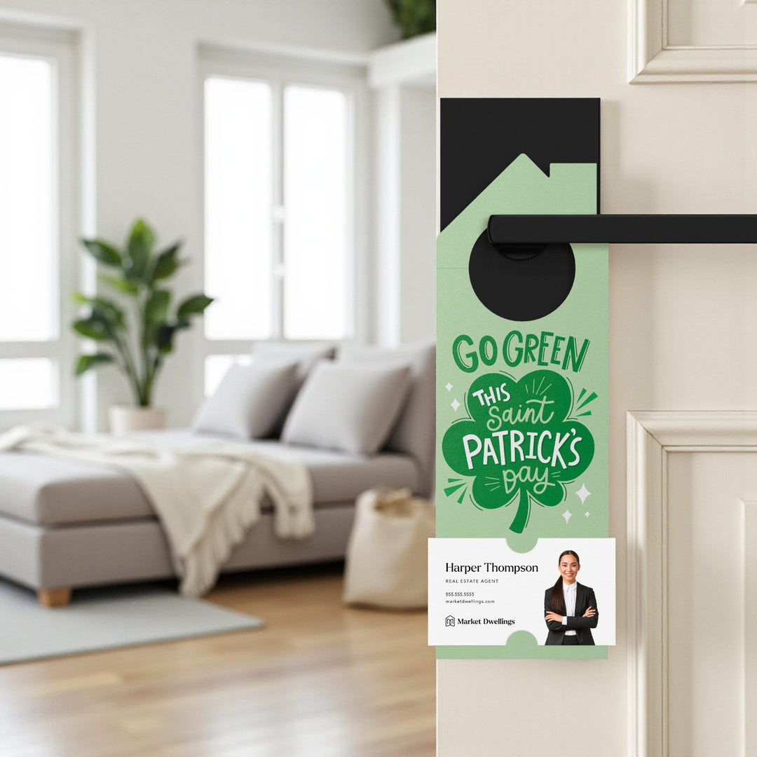 Go Green This St. Patrick's Day Door Hangers Holiday Door Hanger Market Dwellings