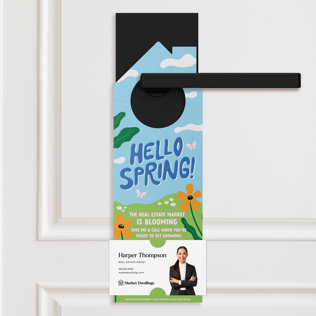 Hello Spring! Door Hangers Door Hanger Market Dwellings