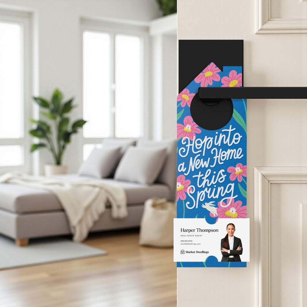 Hop Into A New Home This Spring! Door Hangers Holiday Door Hanger Market Dwellings