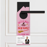 Witch Way To Your New Home? I'll Show You! Door Hangers Holiday Door Hanger Market Dwellings