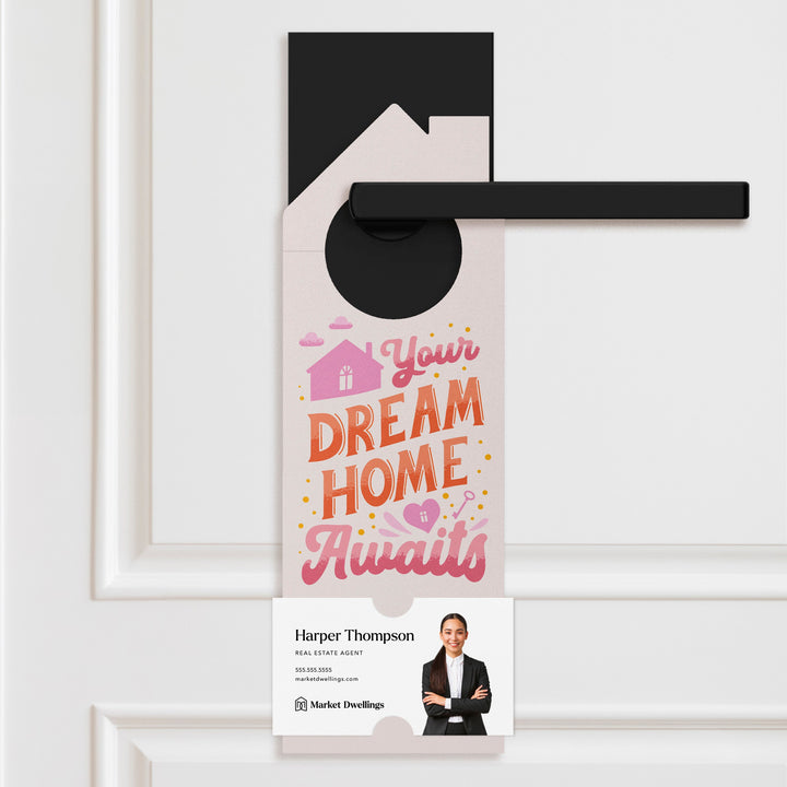 Your Dream Home Awaits Door Hangers Door Hanger Market Dwellings SOFT PINK