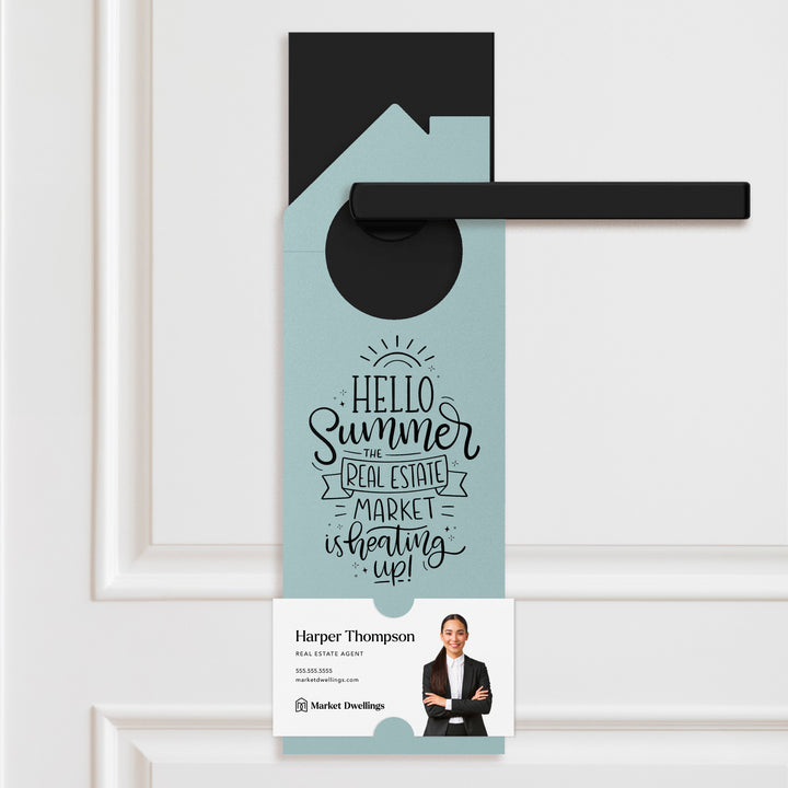 Hello Summer Real Estate Maintenance Checklist | Double Sided Door Hangers | 38-DH002 Door Hanger Market Dwellings LIGHT PINK  