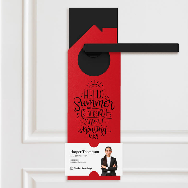 Hello Summer Real Estate Maintenance Checklist Door Hangers Door Hanger Market Dwellings SCARLET