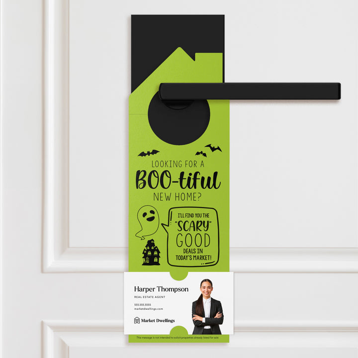 Looking For A BOO-tiful New Home? Door Hangers Door Hanger Market Dwellings GREEN APPLE