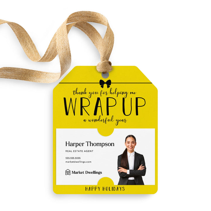 Thank You for Helping Me Wrap Up a Wonderful Year | Gift Tags Gift Tag Market Dwellings LEMON