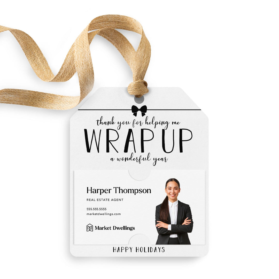 Thank You for Helping Me Wrap Up a Wonderful Year | Gift Tags Gift Tag Market Dwellings WHITE