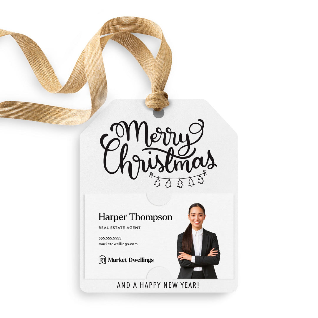 Merry Christmas and A Happy New Year | Gift Tags Gift Tag Market Dwellings WHITE