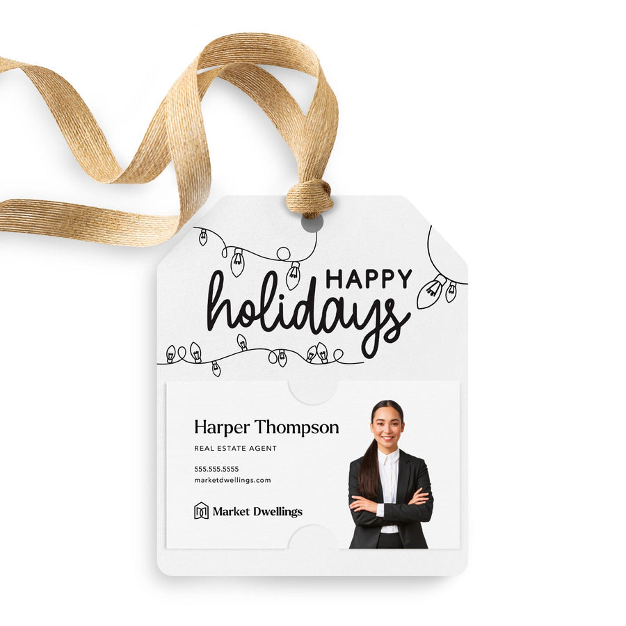 Happy Holidays | Gift Tags Gift Tag Market Dwellings WHITE