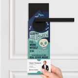 Happy Halloween I'll Work Myself to the Bone Door Hangers Holiday Door Hanger Market Dwellings