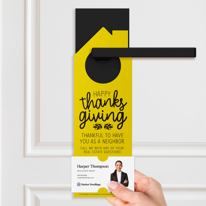 Happy Thanksgiving Door Hangers Door Hanger Market Dwellings